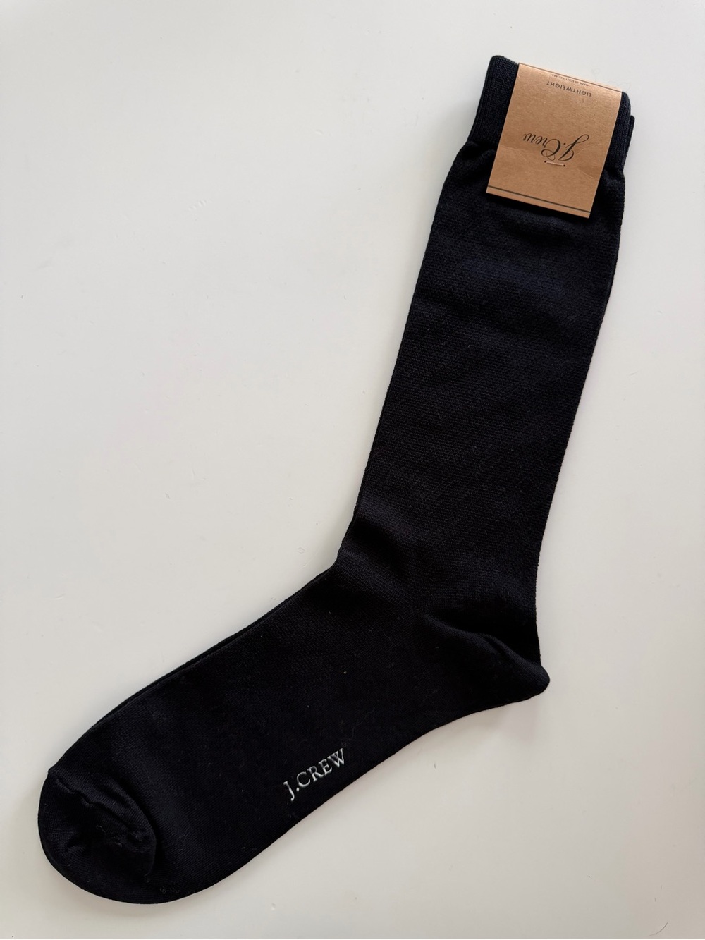 J.Crew Textured Jacquard Dress Socks in Black